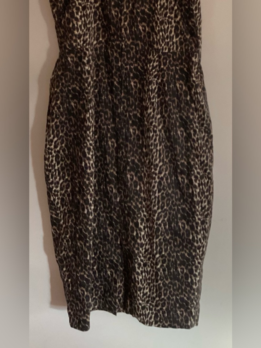 Vixen by Micheline Pitt Sweetheart Woven Wiggle Dress Leopard Print Size XL - Picture 8 of 8